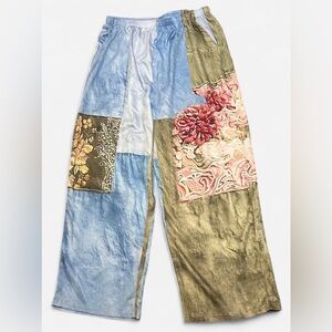 Patchwork styled pants